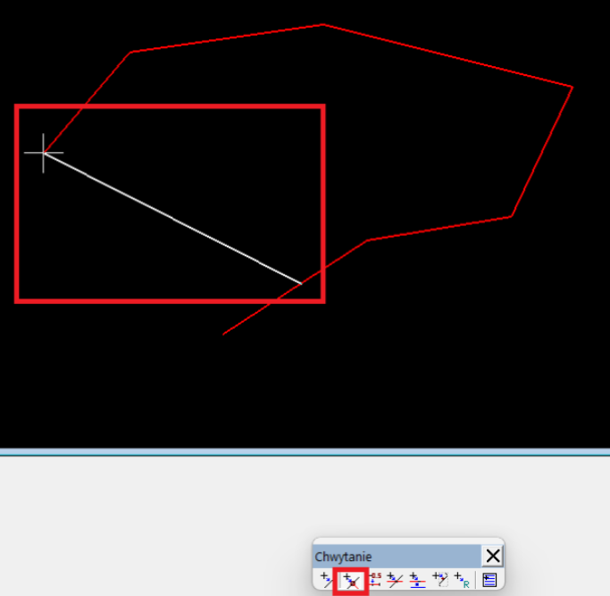 Widok palety chwytania i okna grafiki