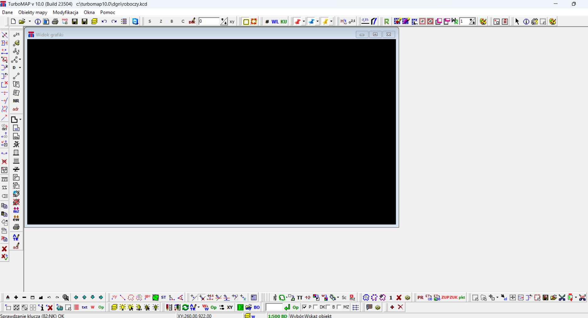 Widok startowy programu 'TurboMapa'
