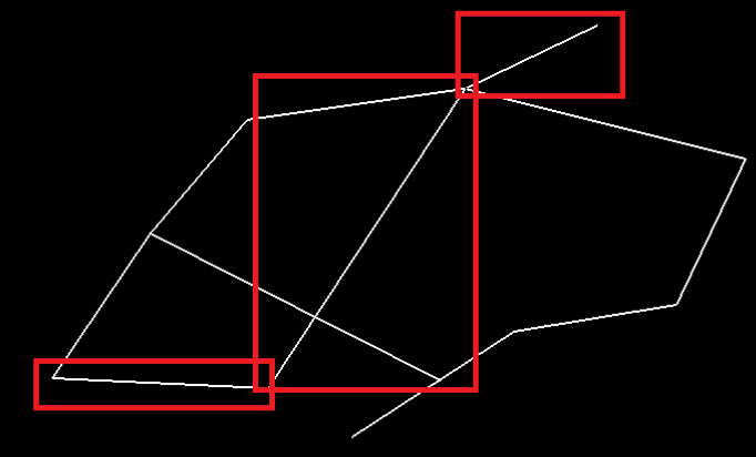 Widok okna grafiku z kolejnymi zasnapowanymi odcinkami