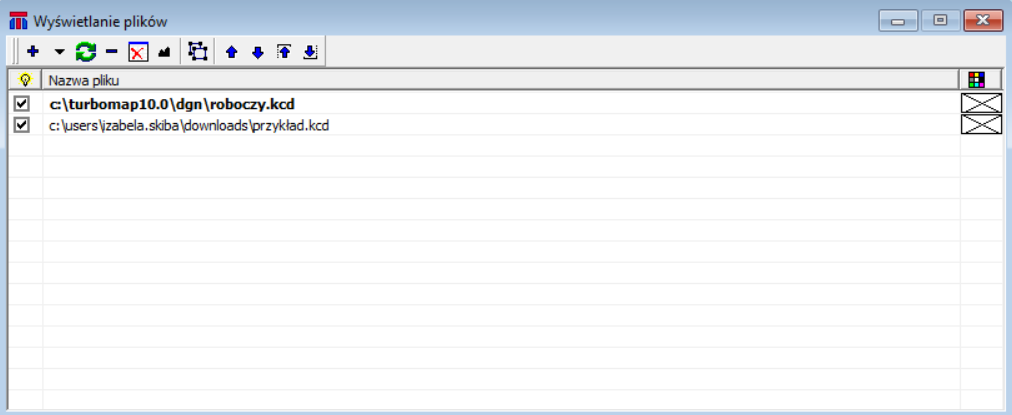 Widok okna 'Wyświetlanie plików'