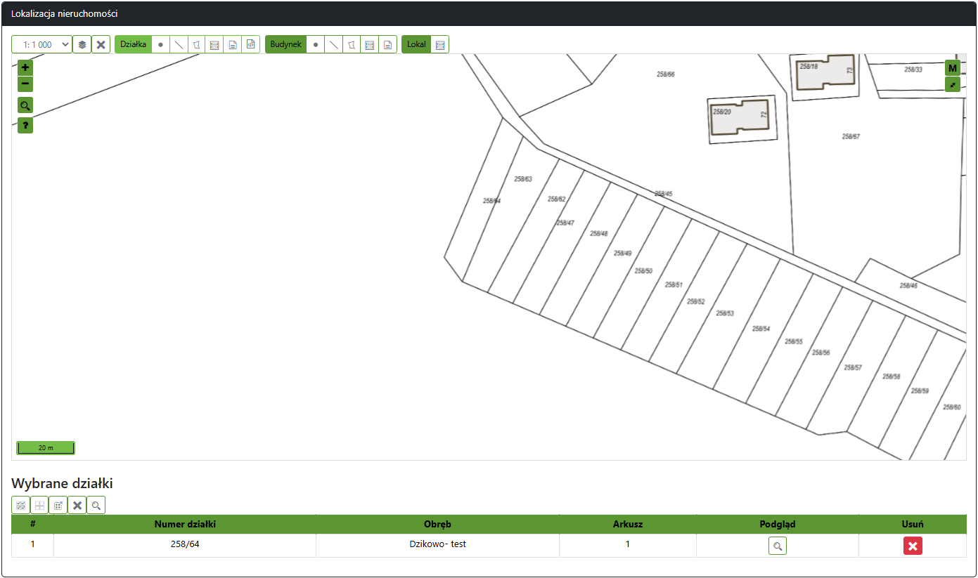 Widok części wniosku o udzielenie bonifikaty