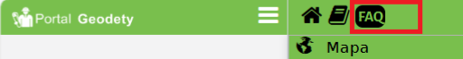 Widok miejsca w którym znajduje się ikonka FAQ
