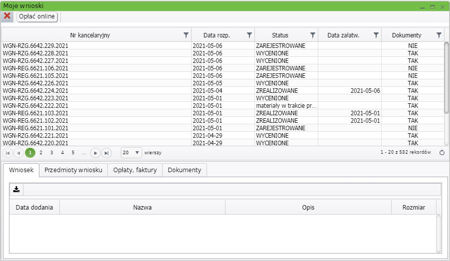 Widok okna: Moje wnioski