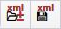 Ikony importu i eksportu danych do formatu XML